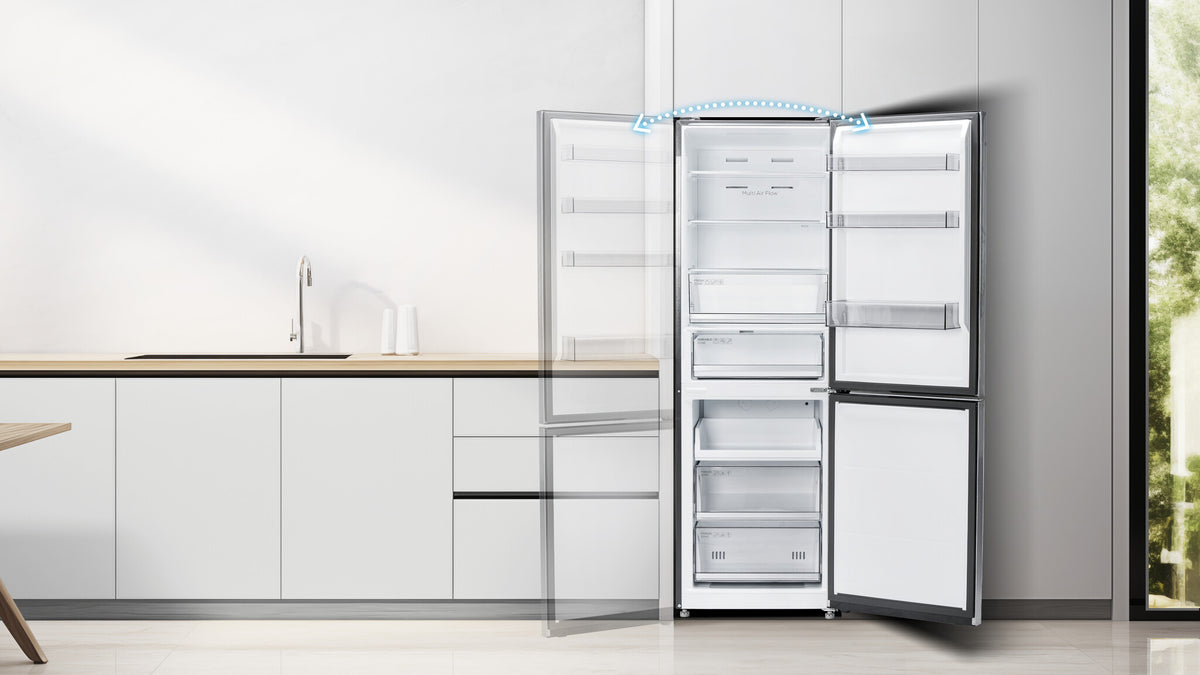TCL RP409BIE0NE kombi-køleskab Fritstående 409 L Rustfrit stål