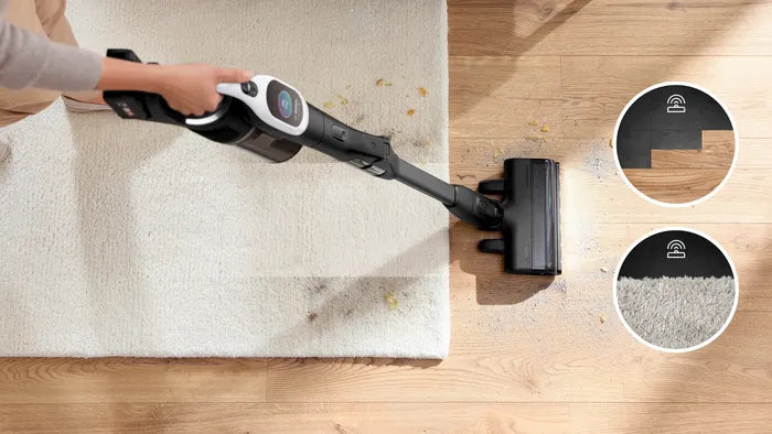 Bosch BCS1041WAC stav støvsuger & elektrisk kost Stick vakuum Batteri Dry HEPA Poseløs 0,4 L 23,5 W Sort, Hvid 4 At