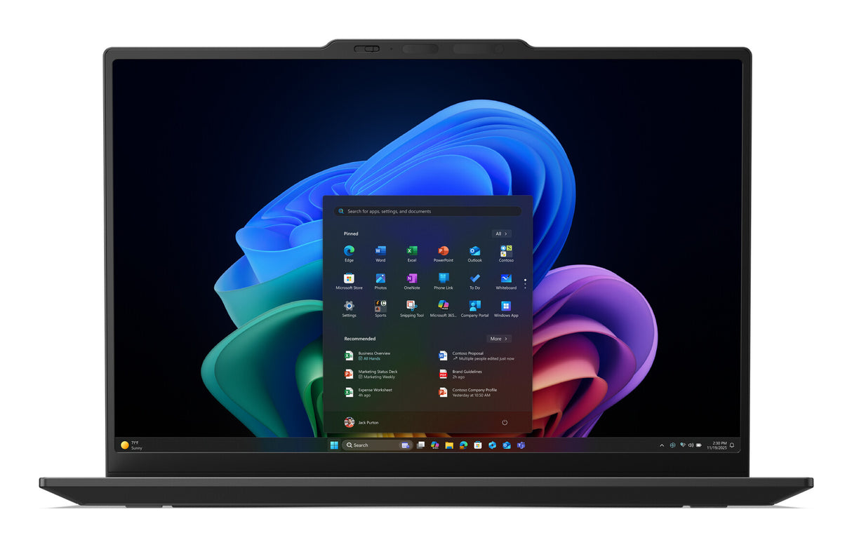 Lenovo ThinkPad X1 Carbon Gen 14 Aura Edition Copilot+ PC Intel Core Ultra 7 355 Laptop 35,6 cm (14") Berøringsskærm WUXGA 32 GB LPDDR5x-SDRAM 512 GB SSD Wi-Fi 7 (802.11be) Windows 11 Pro Nordisk Sort