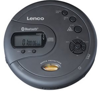 LENCO CD-300BK - BÆRBAR CD-AFSPILLER MED BLUETOOTH