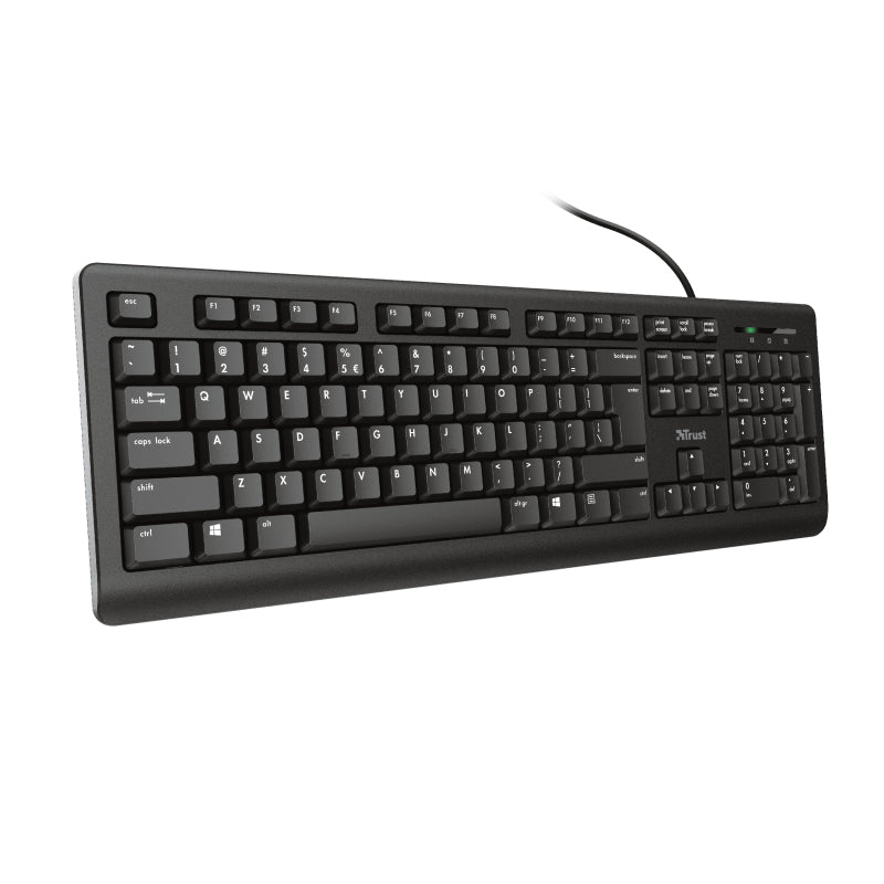 Trust Primo tastatur Medicinsk USB Nordisk Sort