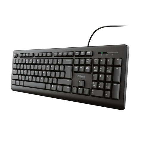 Trust Primo tastatur Medicinsk USB Nordisk Sort