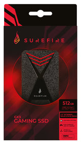 SureFire Gaming 512 GB Micro-USB B 3.2 Gen 1 (3.1 Gen 1) Sort, Grå