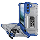 Crystal Ring Case robust hybrid cover + magnetisk holder til Samsung Galaxy S22 + (S22 Plus) blå