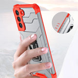 Crystal Ring Case robust hybrid cover + magnetisk holder til Samsung Galaxy S22 + (S22 Plus) rød