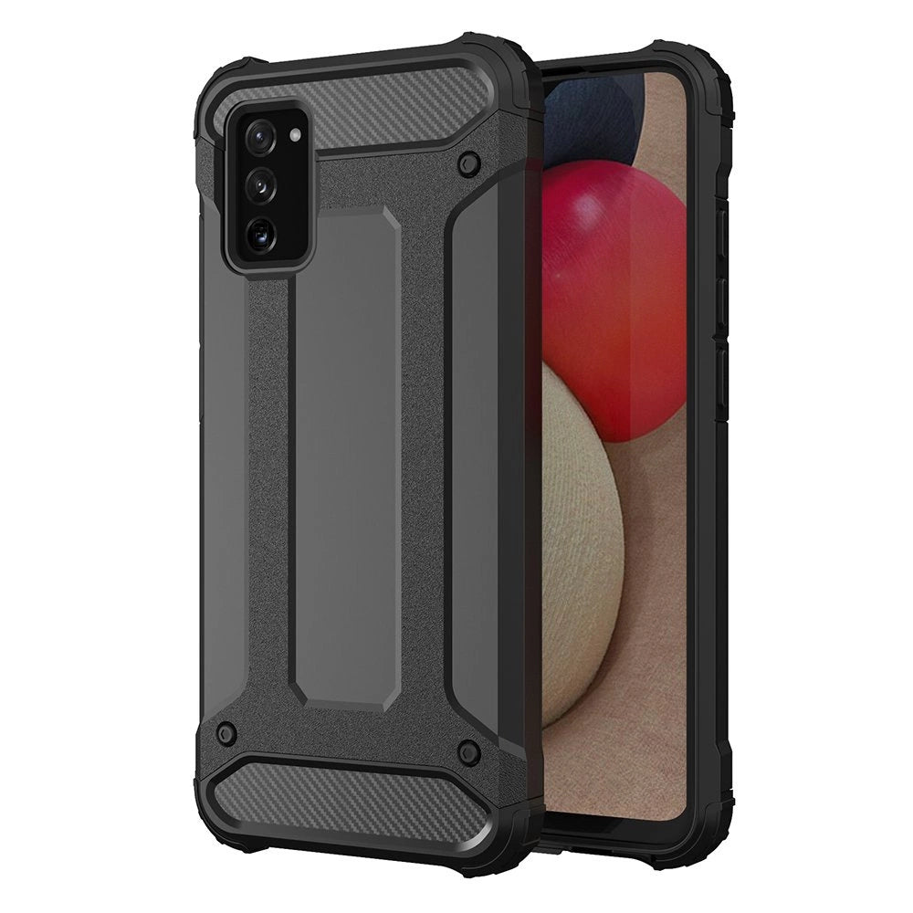 Hybrid Armor Case Tough Rugged Cover til Samsung Galaxy A03s sort