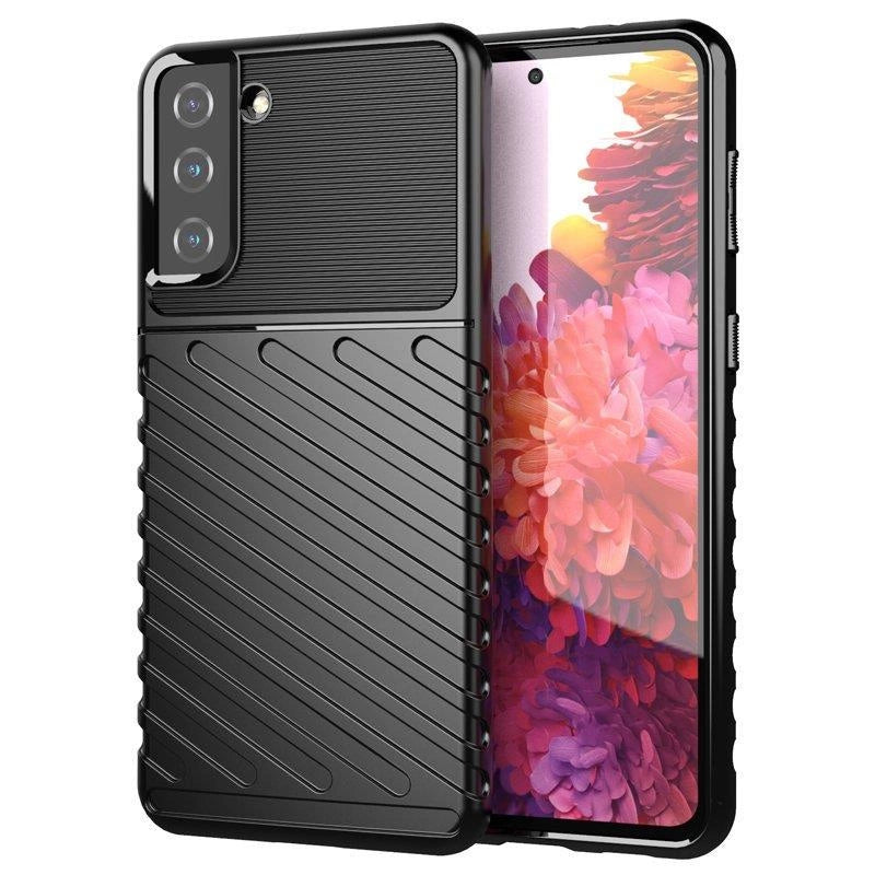 Thunder Case fleksibelt pansret cover til Samsung Galaxy S22 + (S22 Plus) sort
