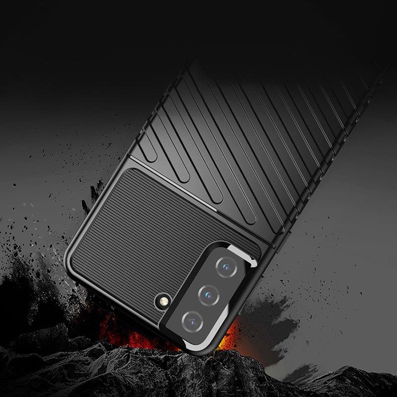 Thunder Case fleksibelt pansret cover til Samsung Galaxy S22 + (S22 Plus) sort