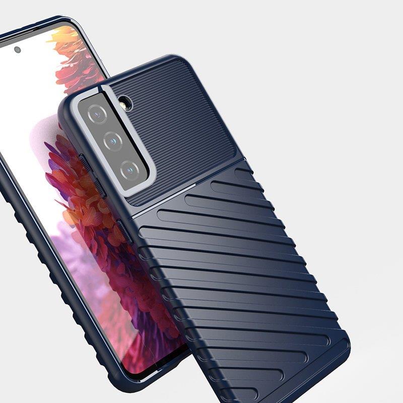 Thunder Case fleksibelt pansret cover til Samsung Galaxy S22 + (S22 Plus) blå