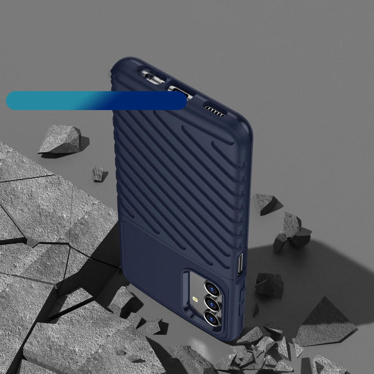 Thunder Case fleksibelt pansret cover til Samsung Galaxy A13 5G blå