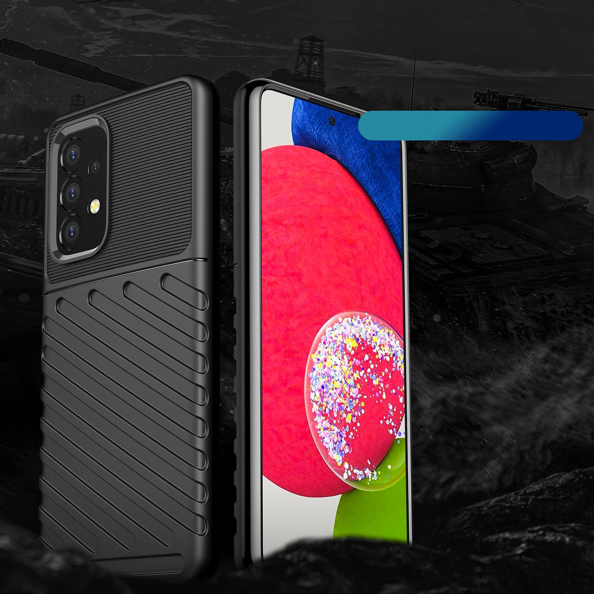 Thunder Case fleksibelt pansret cover til Samsung Galaxy A53 5G sort