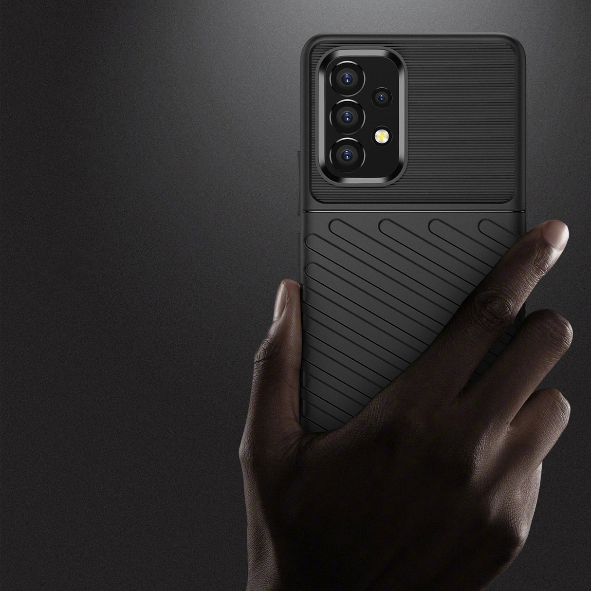 Thunder Case fleksibelt pansret cover til Samsung Galaxy A53 5G sort