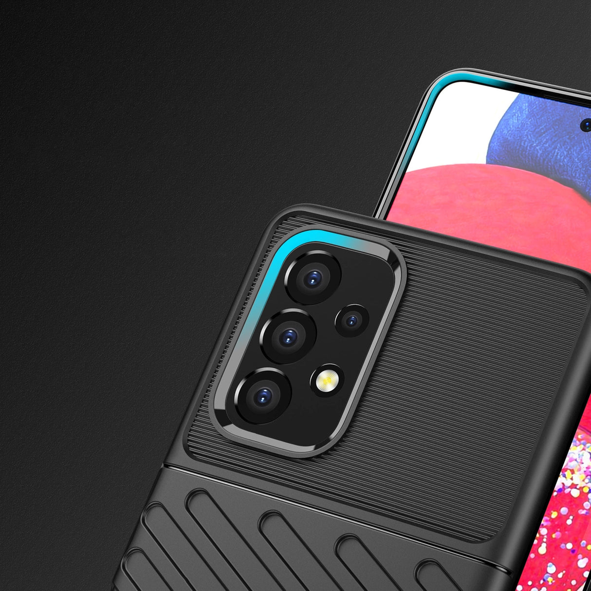 Thunder Case fleksibelt pansret cover til Samsung Galaxy A53 5G sort