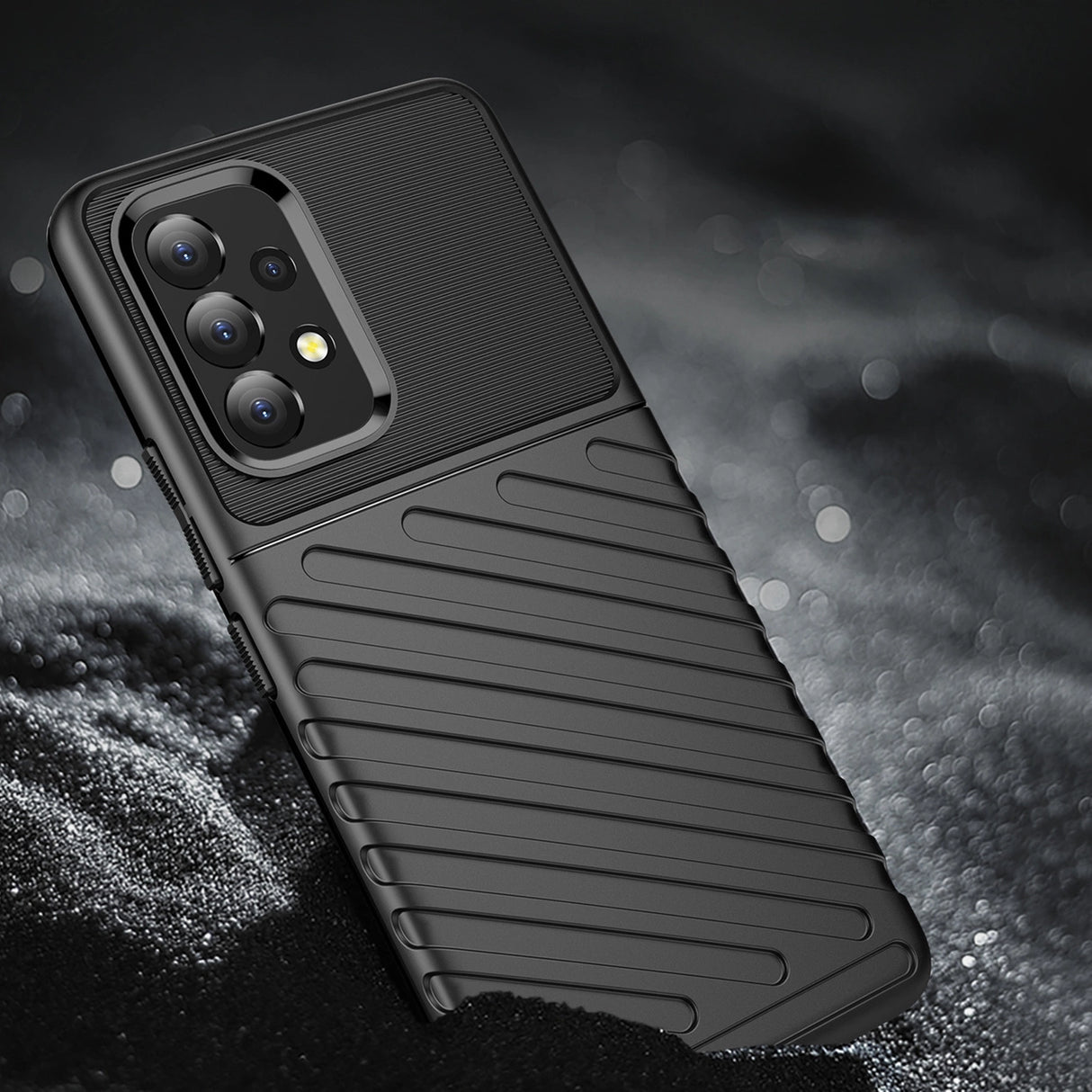 Thunder Case fleksibelt pansret cover til Samsung Galaxy A53 5G sort