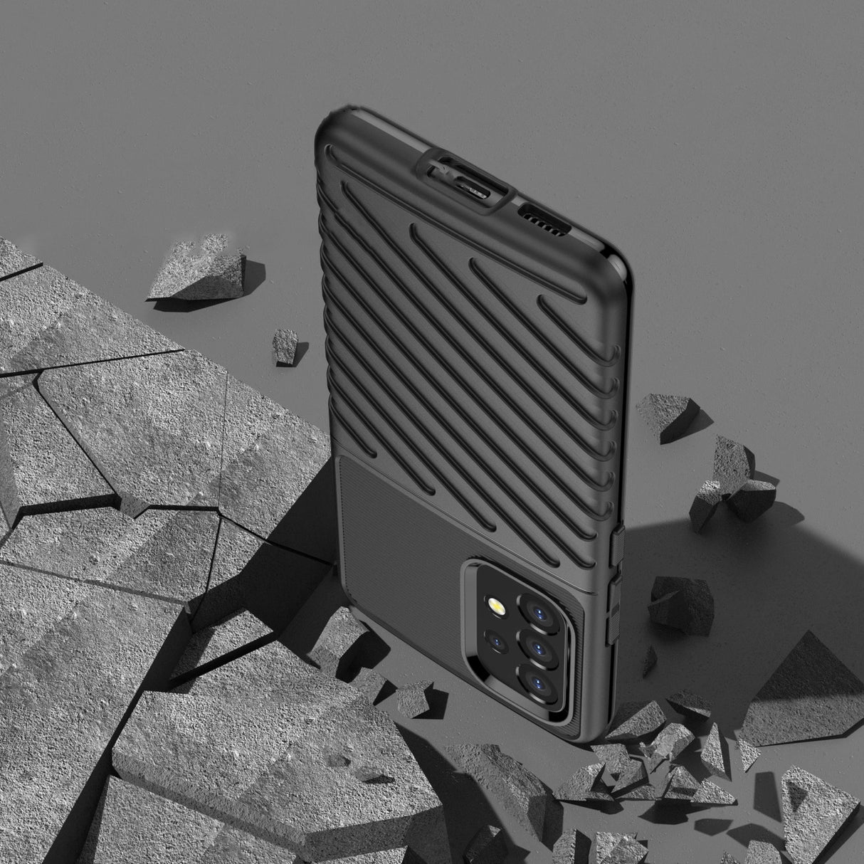 Thunder Case fleksibelt pansret cover til Samsung Galaxy A53 5G sort