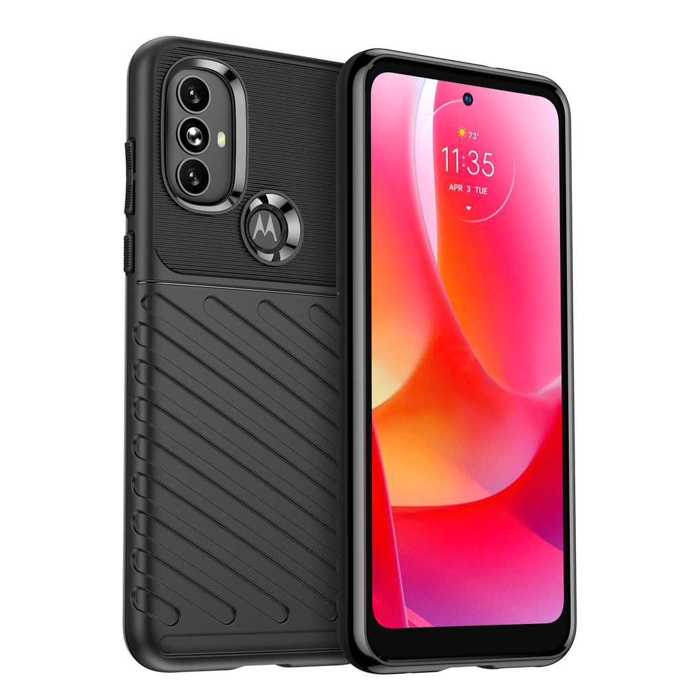 Thunder Case fleksibelt pansret cover til Motorola Moto G Power 2022 sort