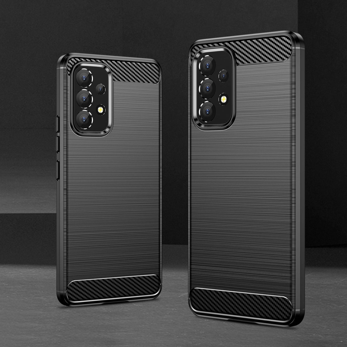 Carbon Case Flexible Cover Sleeve til Samsung Galaxy A53 5G sort