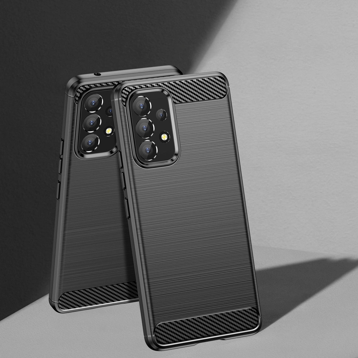 Carbon Case Flexible Cover Sleeve til Samsung Galaxy A53 5G sort