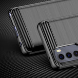 Carbon Case fleksibelt cover til Motorola Moto G Stylus 2022 sort