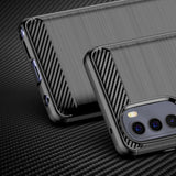 Carbon Case fleksible cover til Motorola Moto G Stylus 2022 sort