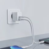 Acefast vægoplader USB Type C / USB 32W, PPS, PD, QC 3.0, AFC, FCP hvid (A5 hvid)