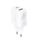 Acefast vægoplader USB Type C / USB 20W, PPS, PD, QC 3.0, AFC, FCP hvid (A25 hvid)