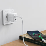 Acefast vægoplader USB Type C / USB 20W, PPS, PD, QC 3.0, AFC, FCP hvid (A25 hvid)