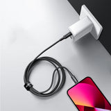 Acefast C4-01 Lightning - USB-C PD-kabel 30W 3A 480Mb/s 1,8m - sort