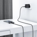 Acefast C4-01 Lightning - USB-C PD-kabel 30W 3A 480Mb/s 1,8m - sort
