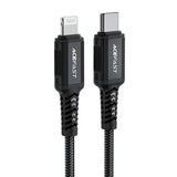 Acefast C4-01 Lightning - USB-C PD-kabel 30W 3A 480Mb/s 1,8m - sort