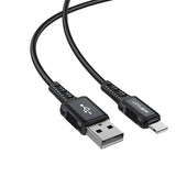 Acefast MFI USB - Lightning kabel 1,8 m, 2,4 A sort (C4-02 A sort)