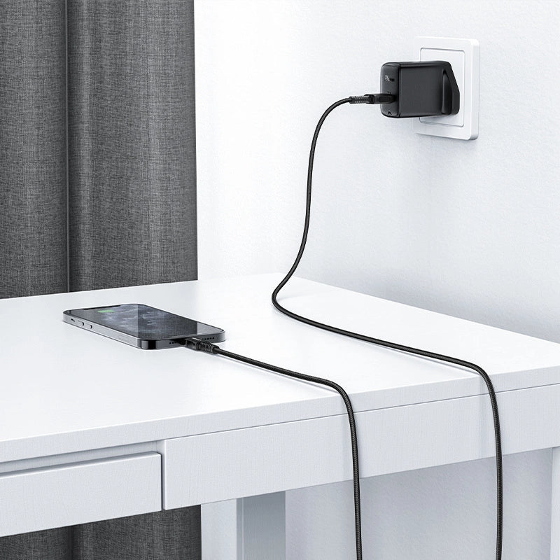 Acefast MFI USB - Lightning kabel 1,8 m, 2,4 A sort (C4-02 A sort)
