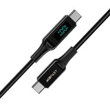 Acefast C6-03 sort USB-C - USB-C PD QC kabel 100W 5A 480Mb/s 2m - sort