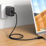 Acefast C6-03 sort USB-C - USB-C PD QC kabel 100W 5A 480Mb/s 2m - sort