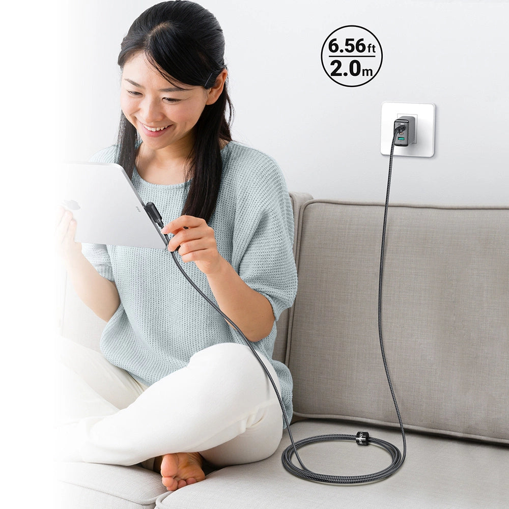 Acefast C5-03 sort USB-C - USB-C PD QC kabel 100W 5A 480Mb/s 2m - sort