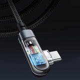 Acefast C5-03 sort USB-C - USB-C PD QC kabel 100W 5A 480Mb/s 2m - sort