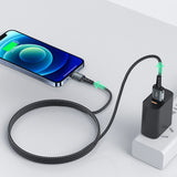 Acefast kabel MFI USB - Lightning 1,2 m, 2,4 A sort (C1-02 sort)