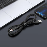 Acefast kabel MFI USB - Lightning 1,2 m, 2,4 A sort (C2-02 sort)