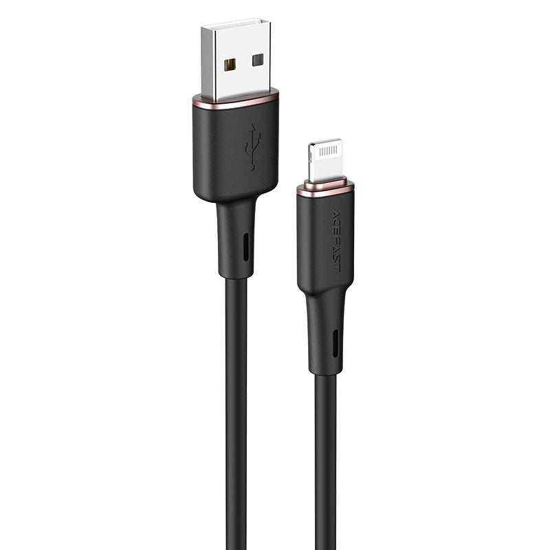 Acefast kabel MFI USB - Lightning 1,2 m, 2,4 A sort (C2-02 sort)