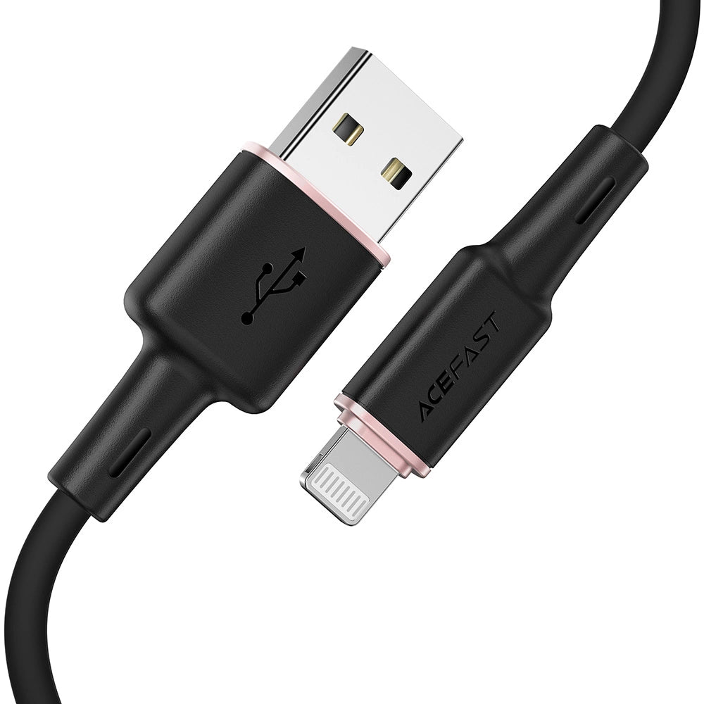 Acefast kabel MFI USB - Lightning 1,2 m, 2,4 A sort (C2-02 sort)