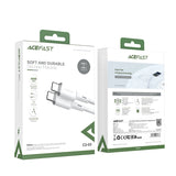 Acefast C2-03-CC USB-C - USB-C PD QC kabel 60W 3A 480Mb/s 1,2m - hvid