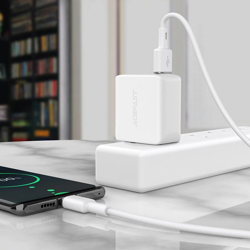 Acefast USB-kabel - USB Type C 1,2 m, 3A hvid (C2-04 hvid)