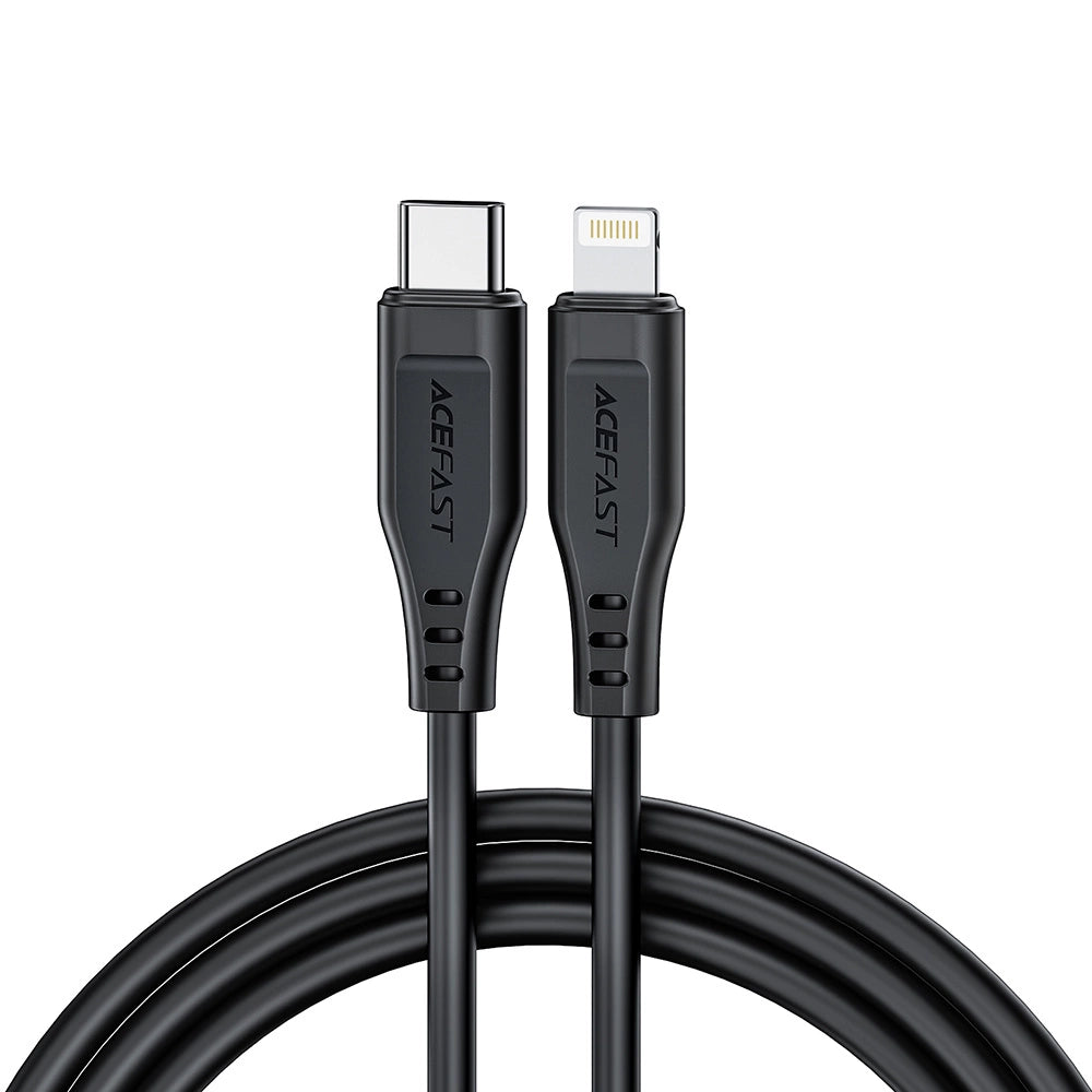 Acefast C3-01 Lightning - USB-C PD-kabel 30W 3A 480Mb/s 1,2m - hvid