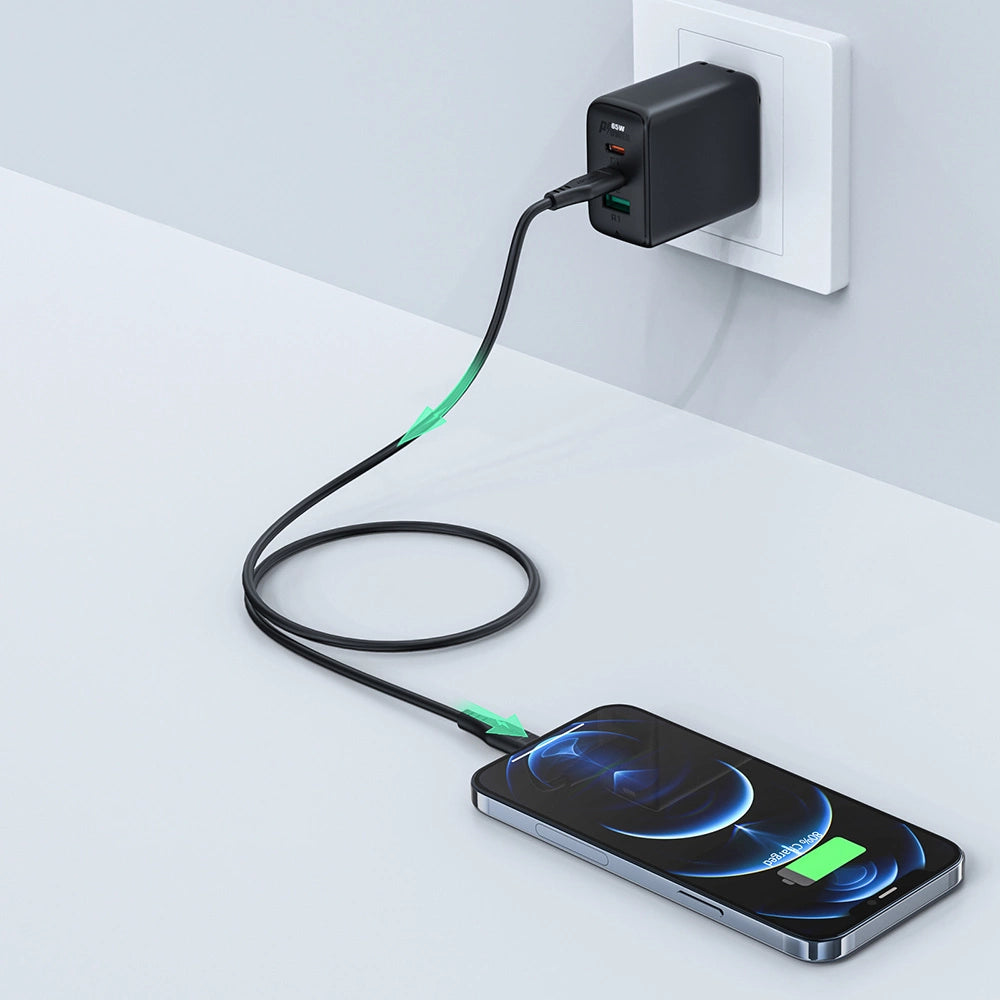 Acefast C3-01 Lightning - USB-C PD-kabel 30W 3A 480Mb/s 1,2m - hvid