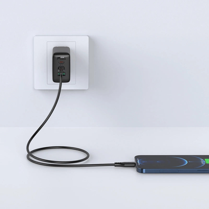 Acefast C3-01 Lightning - USB-C PD-kabel 30W 3A 480Mb/s 1,2m - hvid