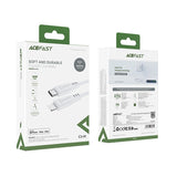 Acefast C3-01 Lightning - USB-C PD-kabel 30W 3A 480Mb/s 1,2m - hvid