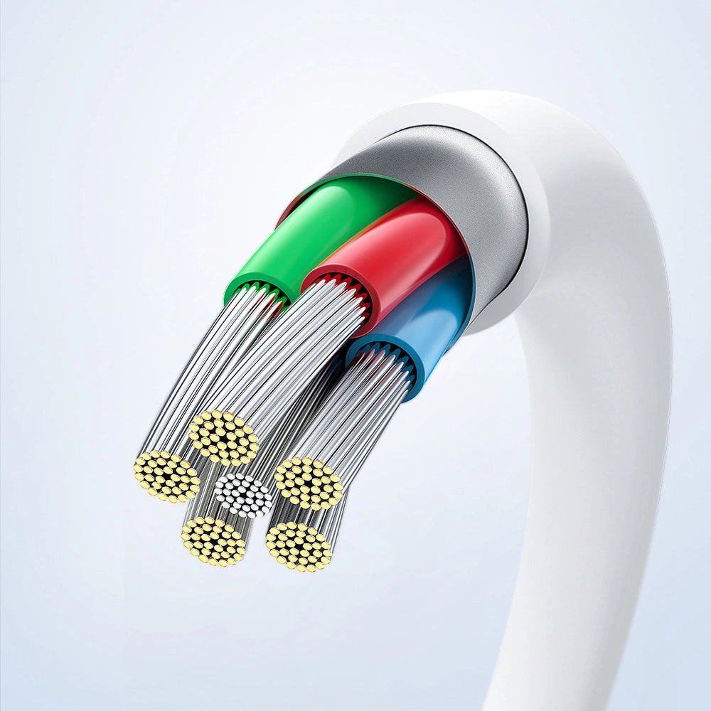 Acefast C3-03 USB-C - USB-C PD QC kabel 60W 3A 480Mb/s 1,2m - hvid