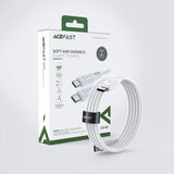Acefast C3-03 USB-C - USB-C PD QC kabel 60W 3A 480Mb/s 1,2m - hvid