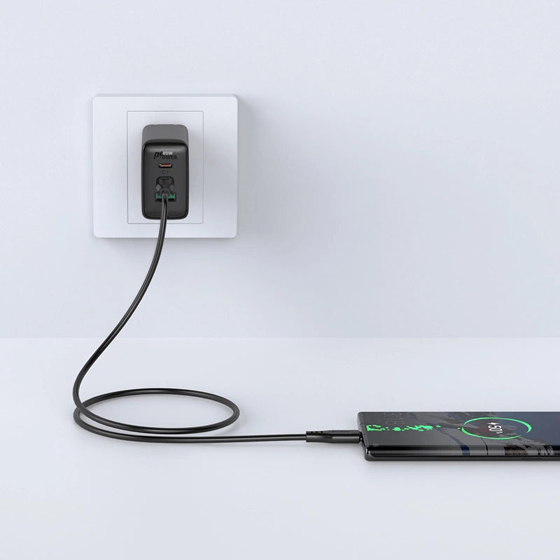 Acefast C3-03 USB-C - USB-C PD QC kabel 60W 3A 480Mb/s 1,2m - hvid