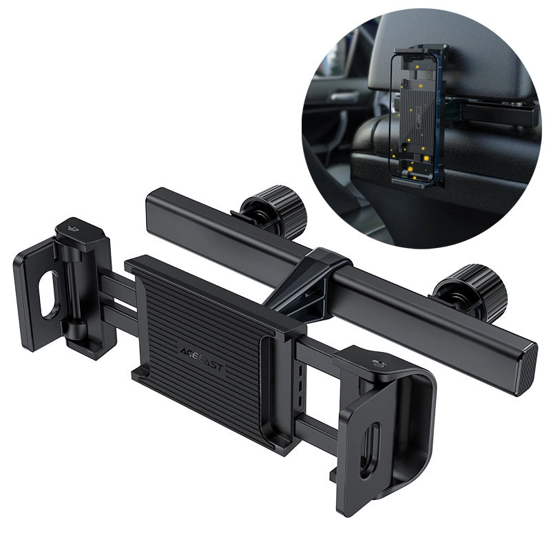 Acefast bilhovedstøtteholder til telefon og tablet (bredde 135-230 mm) sort (D8 sort)